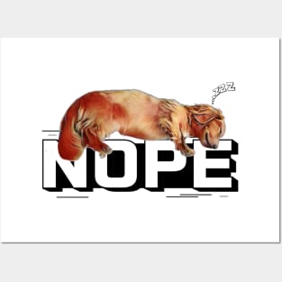 Nope - Dachshund Posters and Art